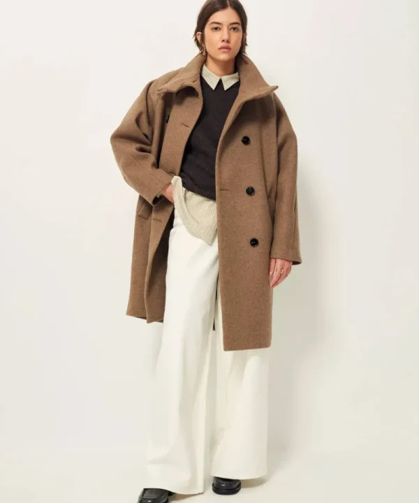 SESSUN Coats>ABRIGO FLORAL BLVD CAMEL