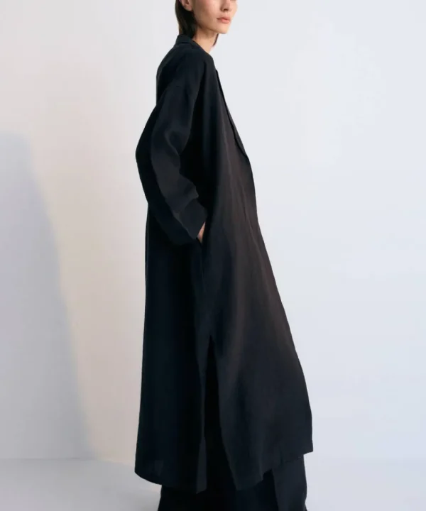 THE NEW SOCIETY Coats>ABRIGO HERA NEGRO