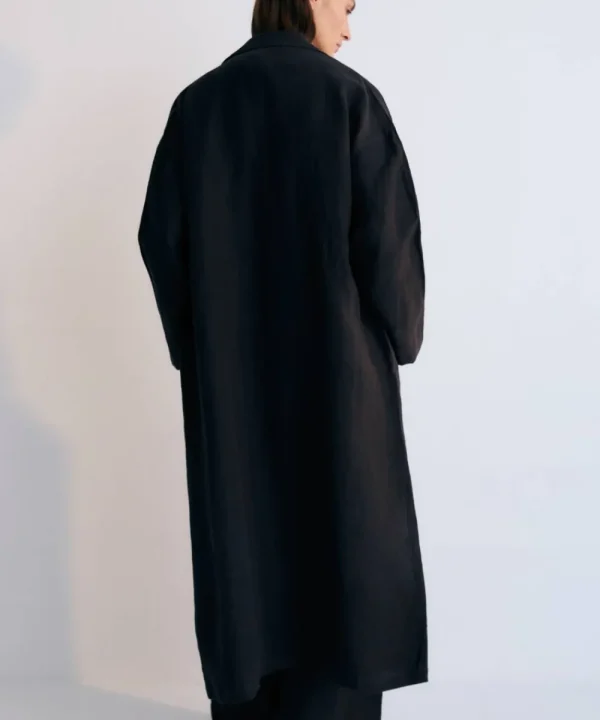 THE NEW SOCIETY Coats>ABRIGO HERA NEGRO