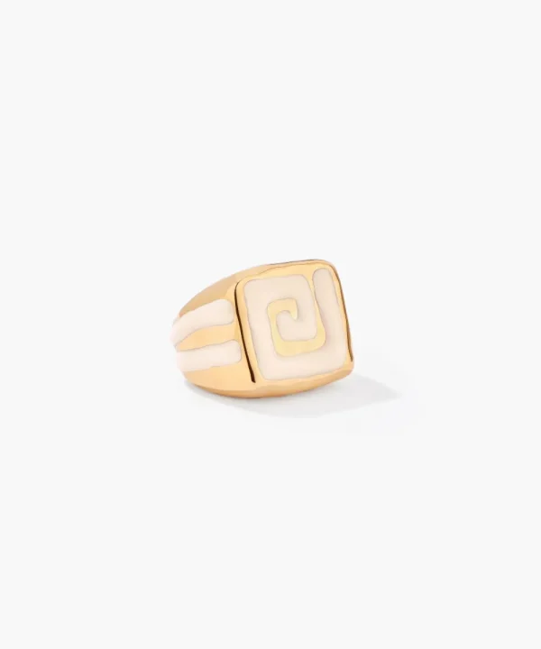 AURELIE BIDERMANN Jewellery>ANILLO CALETA ECRU