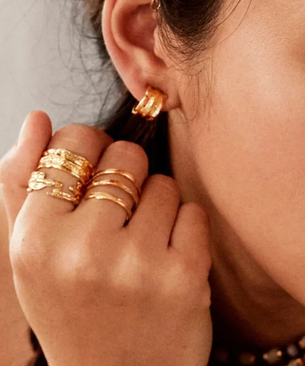 ELISE TSIKIS Jewellery>Anillo Kotar DORADO