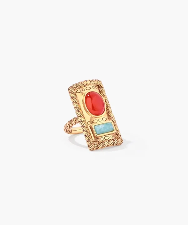 AURELIE BIDERMANN Jewellery>ANILLO MALLI ROJO