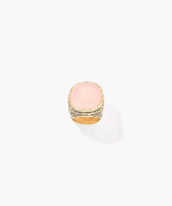 AURELIE BIDERMANN Jewellery>ANILLO MIKI QUARTZ DORADO