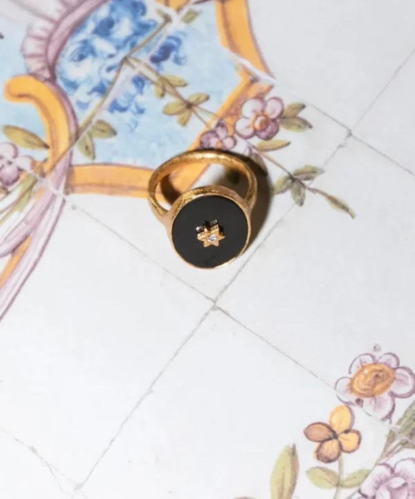 ALHAJA Jewellery>ANILLO ONIX NEGRO