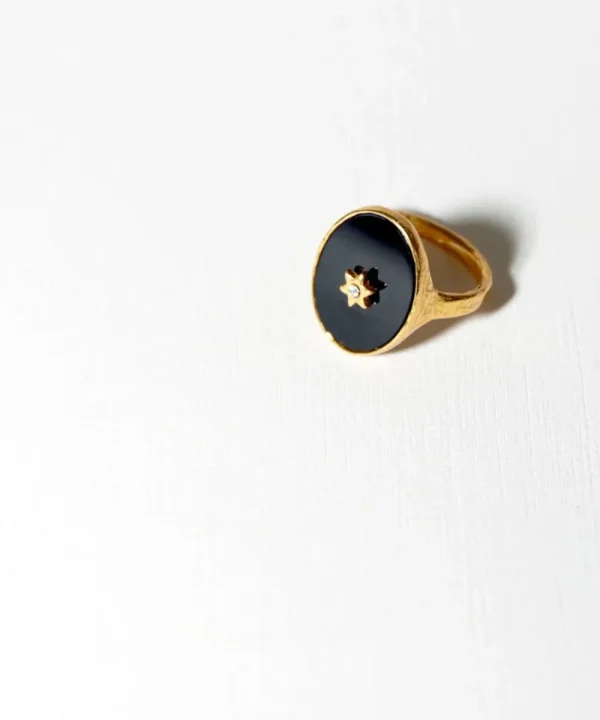 ALHAJA Jewellery>ANILLO ONIX NEGRO