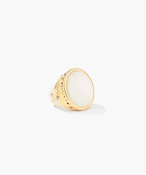 AURELIE BIDERMANN Jewellery>ANILLO ROSARIO ECRU