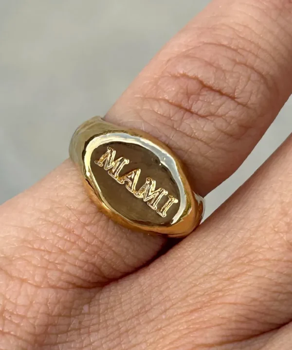 ALHAJA Jewellery>ANILLO SELLO MAMI PLATA