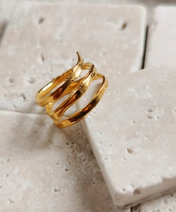 ELISE TSIKIS Jewellery>ANILLO SURATE DORADO