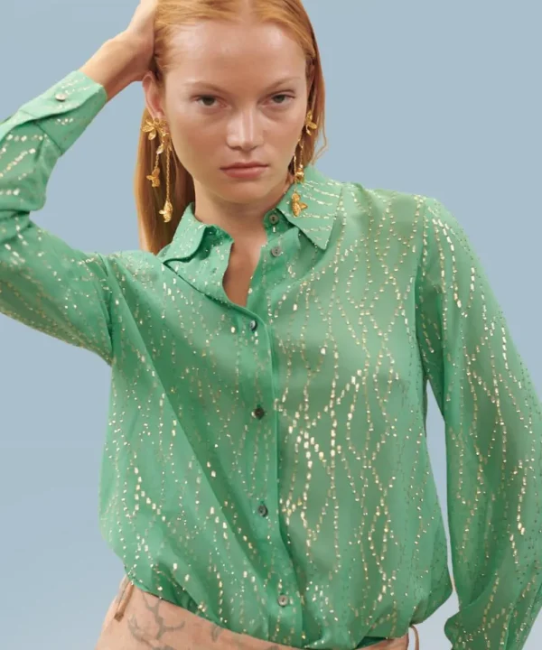 AILANTO Shirts & Tops>BLUSA B005C VERDE