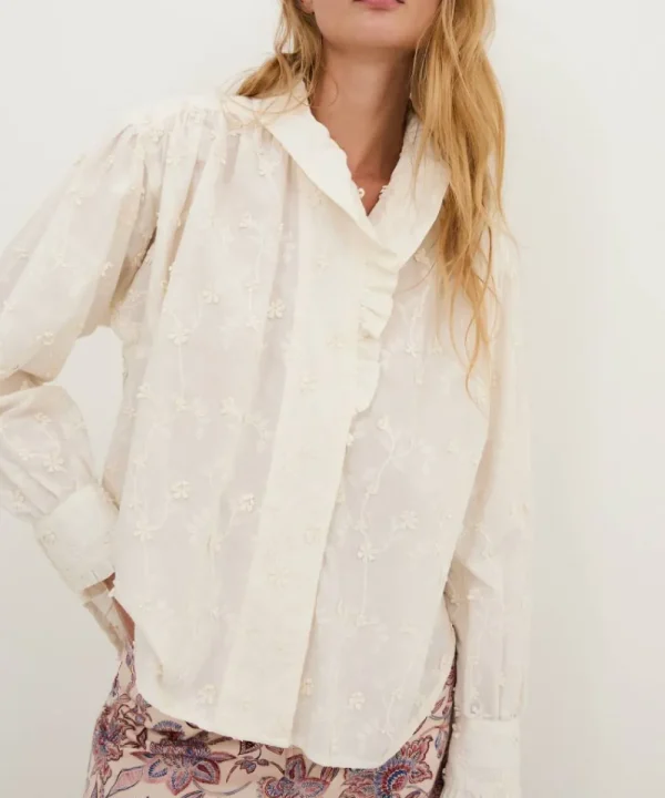 SOPHIE AND LUCIE Shirts & Tops>BLUSA MARIBEL FLOR ECRU