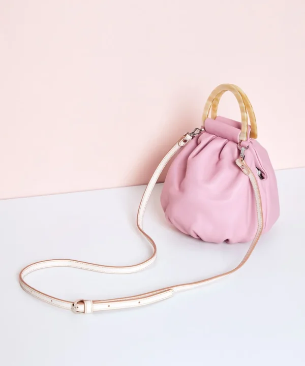 MALABABA Bags>BOLITA ASA CREMA ROSA