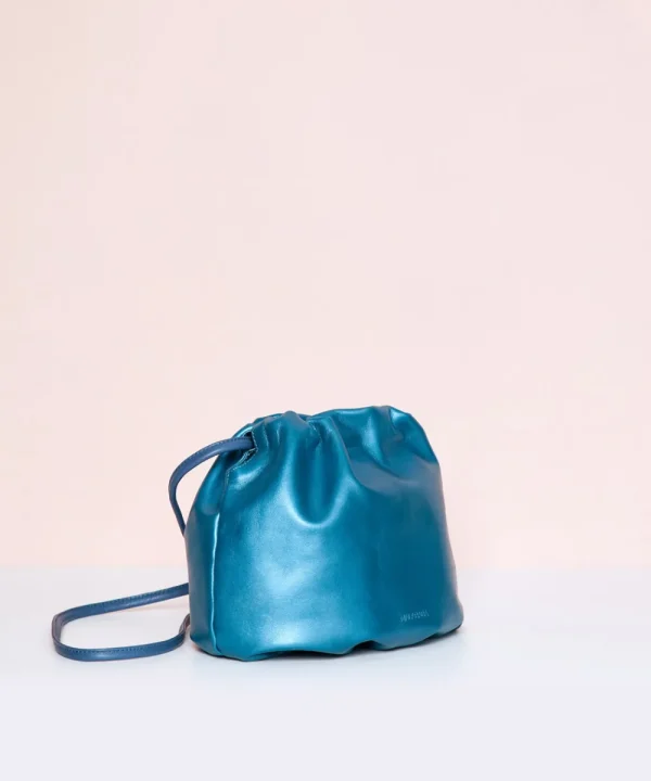 MALABABA Bags>BOLSO TOTI METALIZADO LA FOLIE BY MALABA AZUL