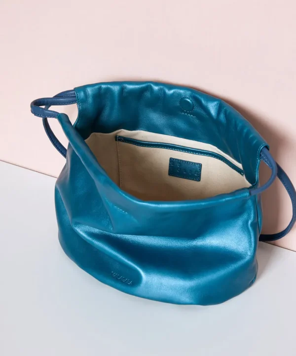 MALABABA Bags>BOLSO TOTI METALIZADO LA FOLIE BY MALABA AZUL