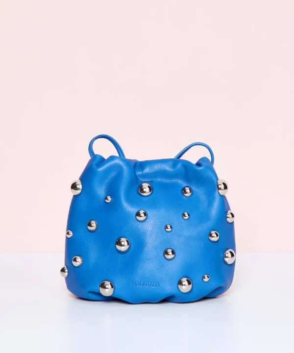 MALABABA Bags>BOLSO TOTITA BALL PLATA AZUL