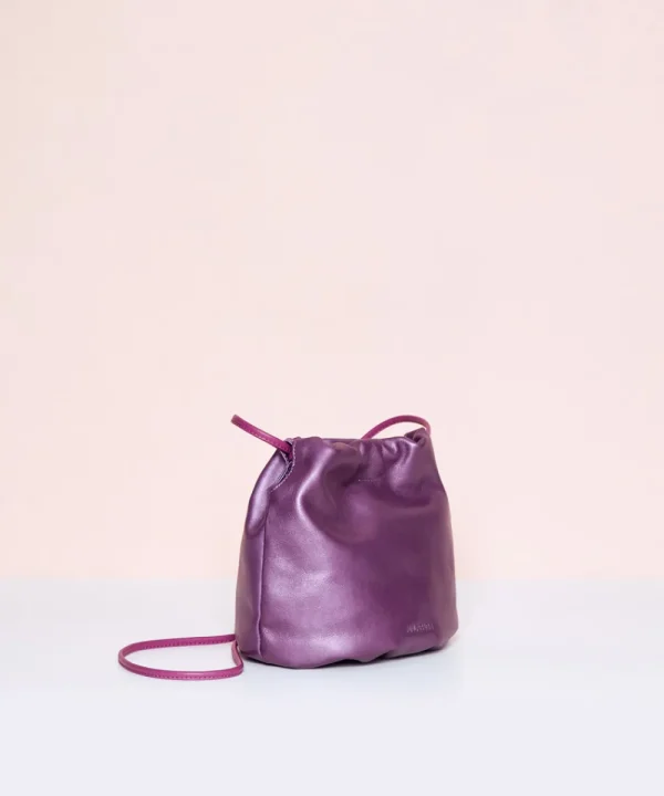 MALABABA Bags>BOLSO TOTITA METALIZADO LA FOLIE BY MALA AZUL