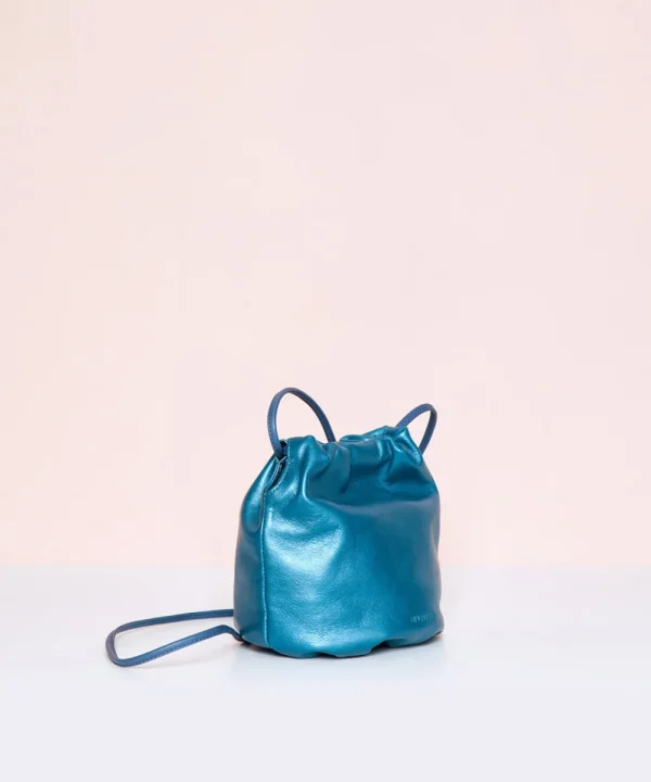 MALABABA Bags>BOLSO TOTITA METALIZADO LA FOLIE BY MALA AZUL