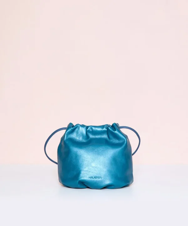 MALABABA Bags>BOLSO TOTITA METALIZADO LA FOLIE BY MALA AZUL