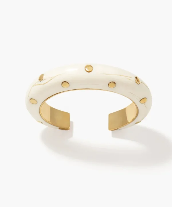 AURELIE BIDERMANN Jewellery>BRAZALETE CAFTAN MOON ECRU