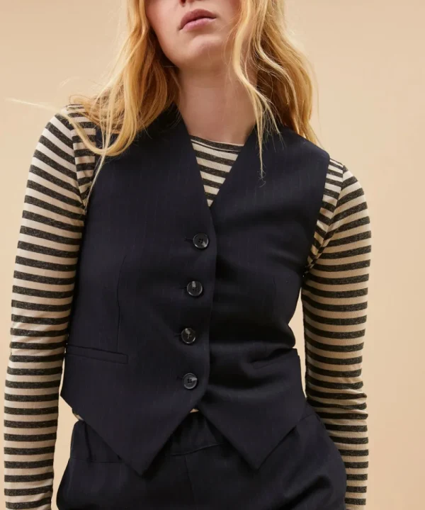 BY BAR Chaquetas & Jerseys>CHALECO LYNN NAVY