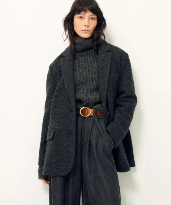 SESSUN Coats>CHAQUETON ZACHAWOOL NEGRO