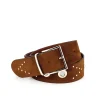 FRERE SOEUR Other Accessories>CINTURON LA FARA VELOURS MARRON