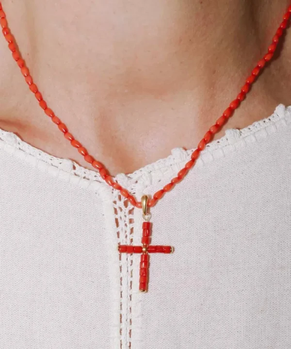 ALHAJA Jewellery>COLGANTE CRUZ CORAL