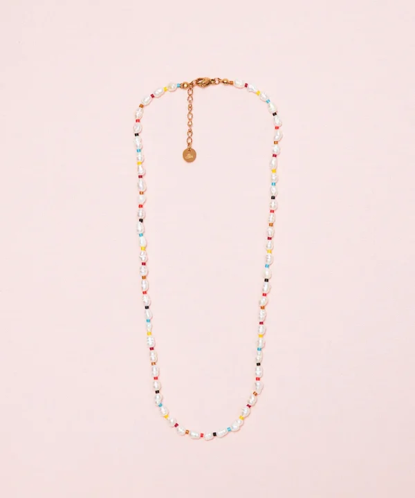 LA FOLIE Jewellery>COLLAR PERLA AGUA DULCE MULTICOLOR