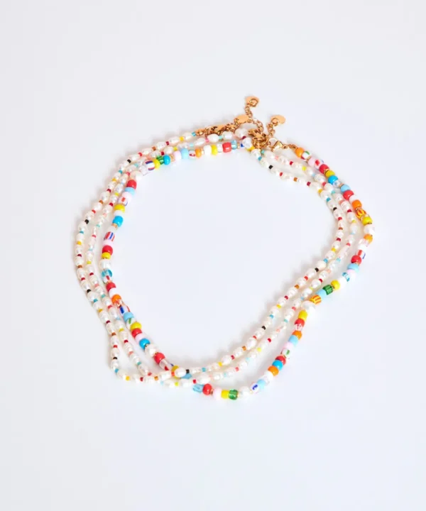 LA FOLIE Jewellery>COLLAR PERLA AGUA DULCE MULTICOLOR