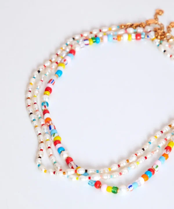 LA FOLIE Jewellery>COLLAR PERLA AGUA DULCE MULTICOLOR