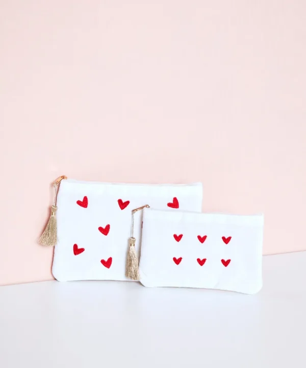 LA FOLIE Bags>ESTUCHE CORAZONES GRANDE