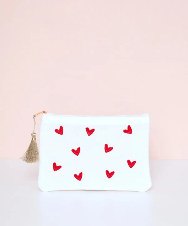 LA FOLIE Bags>ESTUCHE CORAZONES GRANDE