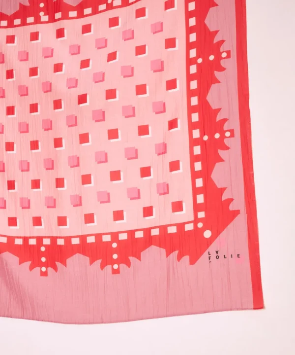 MAITANE BILBAO Foulards>FOULARD CHECK - LA FOLIE BY MAITANE BILB ESTAMPADO