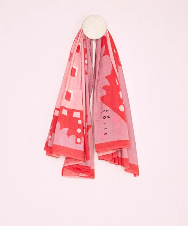 MAITANE BILBAO Foulards>FOULARD CHECK - LA FOLIE BY MAITANE BILB ESTAMPADO