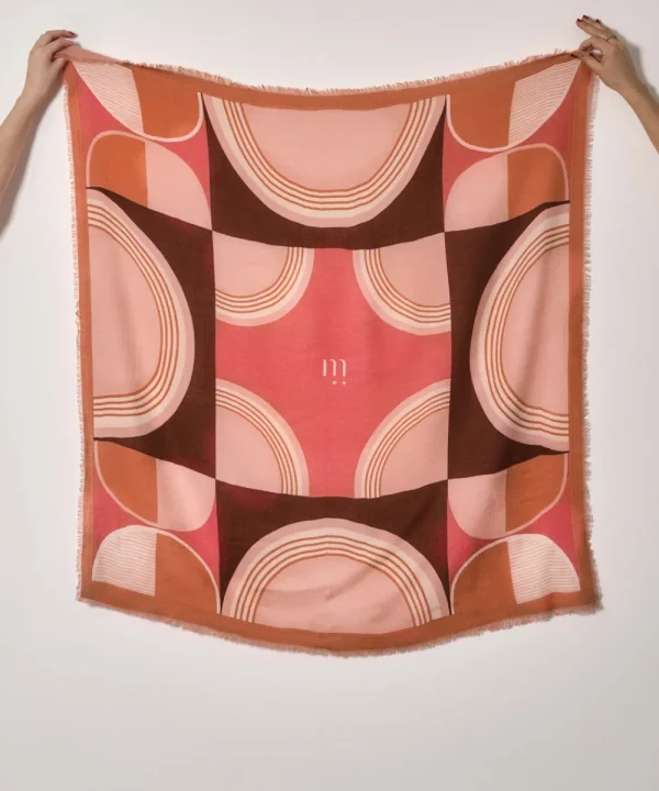 MARADJI Foulards>FOULARD GEOMETRIC ROSA