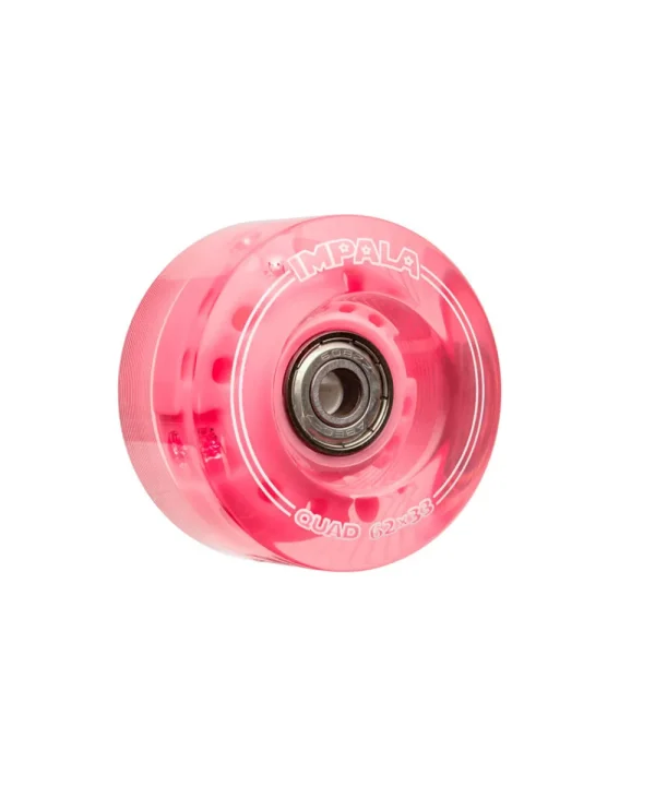 IMPALA Bienestar>PACK 4 RUEDAS LUCES LED PATINES ROSA