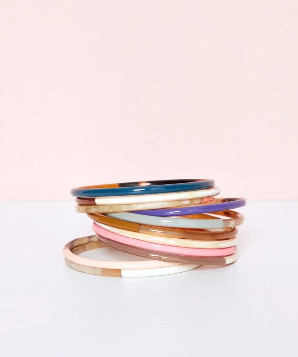 LA FOLIE Jewellery>PACK TRES PULSERAS BÚFALO FINAS MULTICOLOR