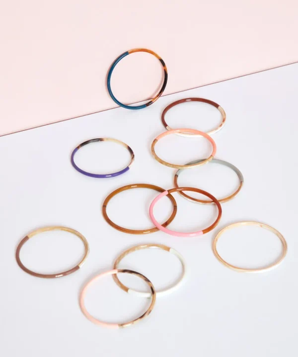 LA FOLIE Jewellery>PACK TRES PULSERAS BÚFALO FINAS MULTICOLOR