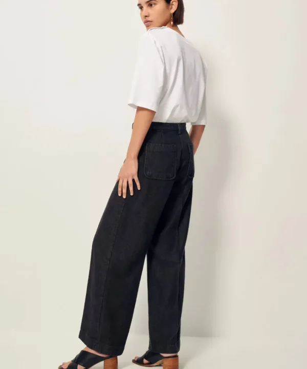 SESSUN Trousers & Shorts>PANTALON ALDIVIO NEGRO