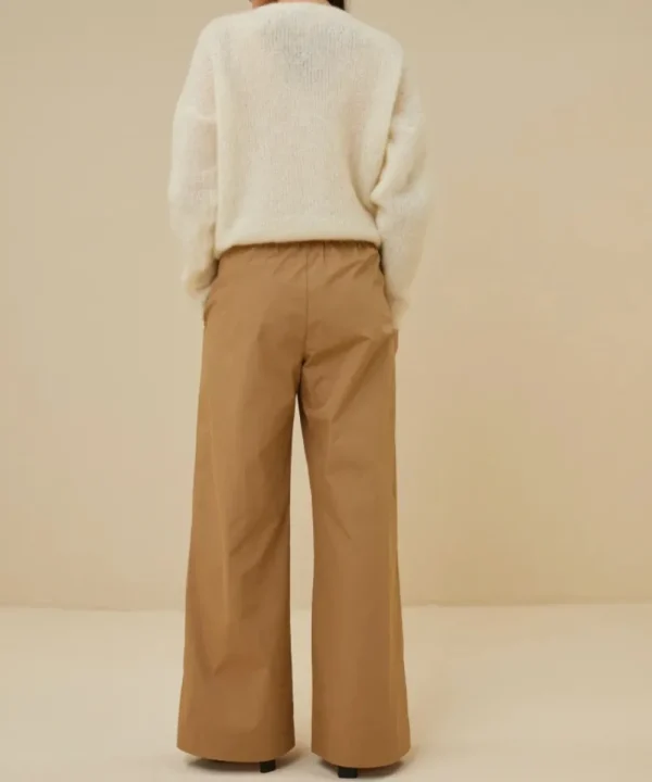 BY BAR Trousers & Shorts>PANTALON BENJI POPLIN CAMEL