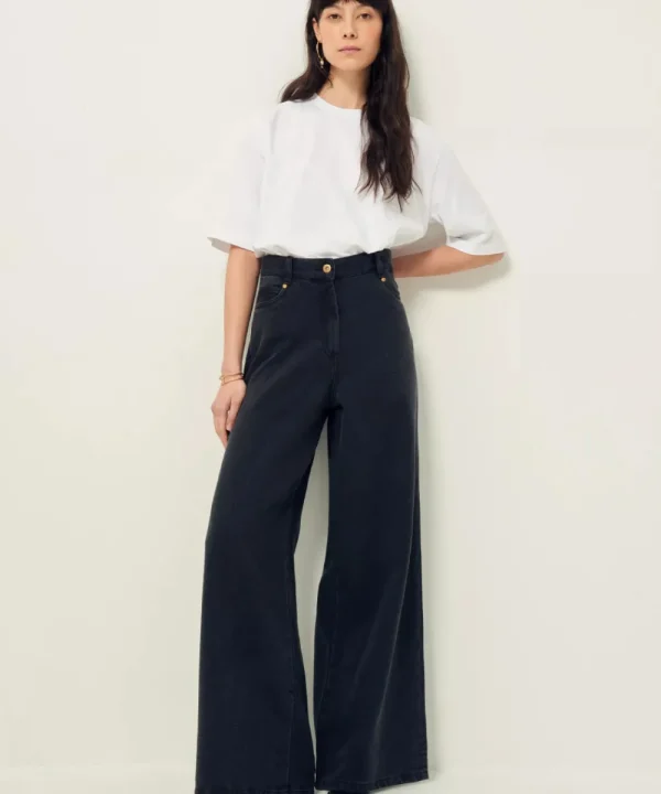 SESSUN Trousers & Shorts>PANTALON DALT NEGRO