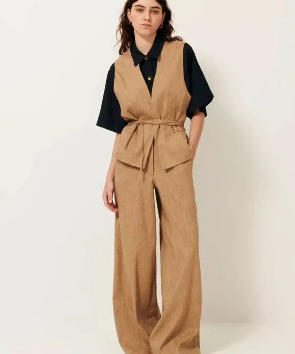 SESSUN Trousers & Shorts>PANTALON DASUM CAMEL