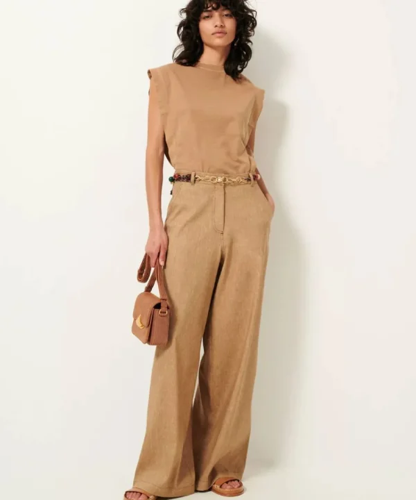 SESSUN Trousers & Shorts>PANTALON DASUM CAMEL