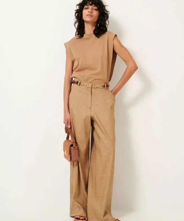 SESSUN Trousers & Shorts>PANTALON DASUM CAMEL