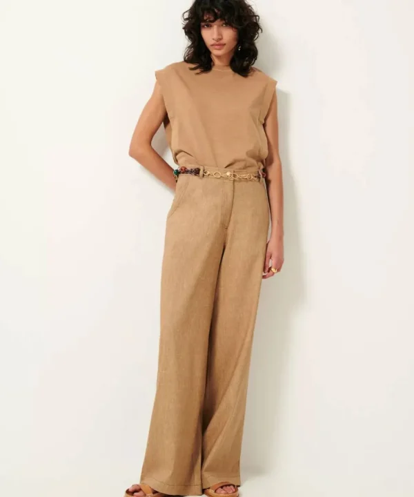 SESSUN Trousers & Shorts>PANTALON DASUM CAMEL