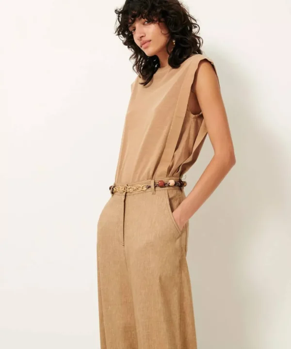 SESSUN Trousers & Shorts>PANTALON DASUM CAMEL