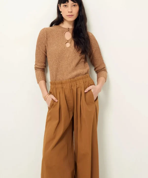 SESSUN Trousers & Shorts>PANTALON RIDYE CAMEL