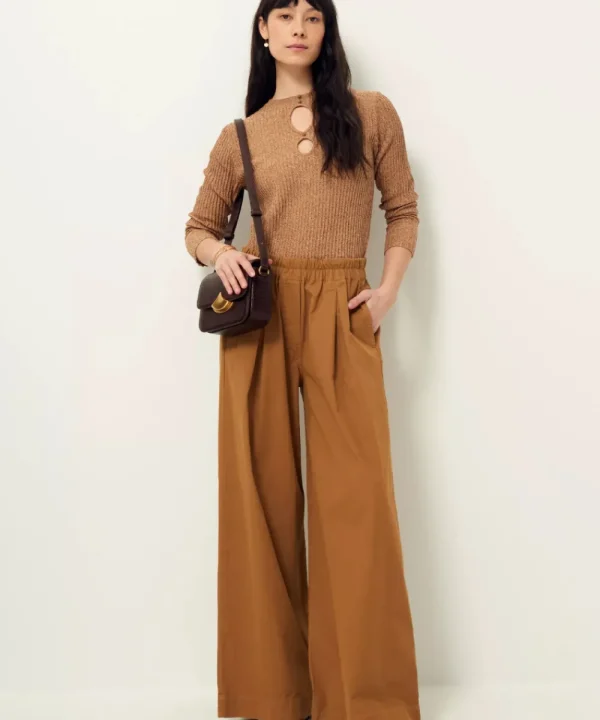 SESSUN Trousers & Shorts>PANTALON RIDYE CAMEL