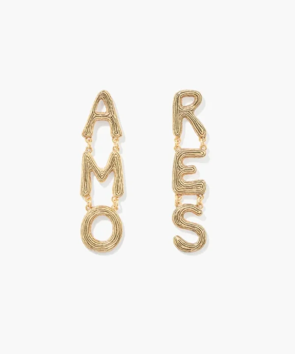 AURELIE BIDERMANN Jewellery>PENDIENTES AMAITE DORADO