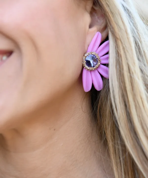 LE TOUQUET Jewellery>PENDIENTES DAISY PARTY ROSA