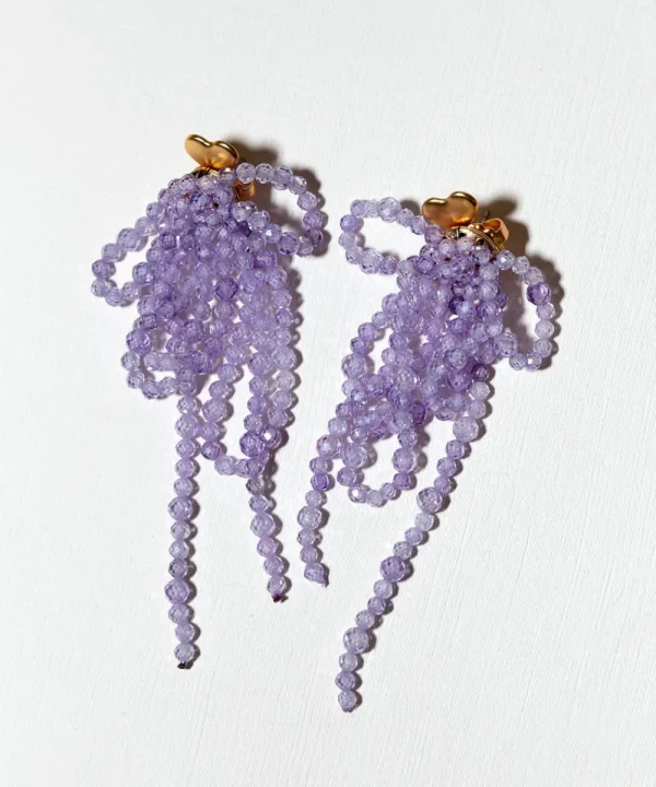 ALHAJA Jewellery>PENDIENTES ISIS MORADO